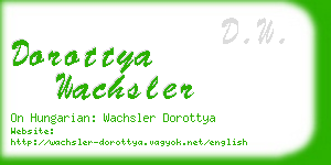 dorottya wachsler business card